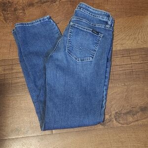Silver Jeans Women's Straight Leg Blue Denim